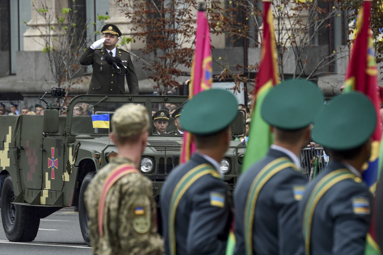 The Ukrainian Armed Forces Parade through Central Square in Kyiv